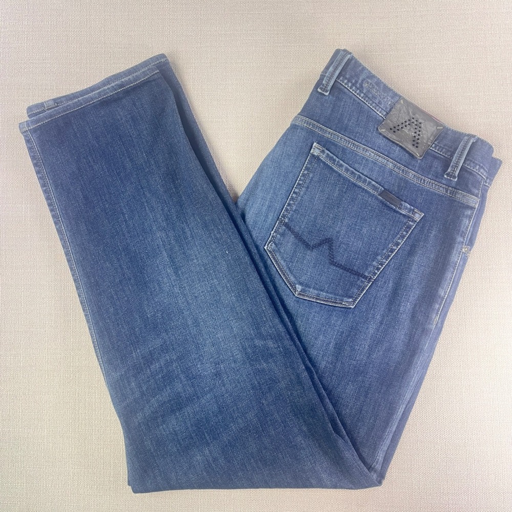 Alberto Modern Fit Jeans Mens 40x31 Blue Handcrafted DS Coloured Denim